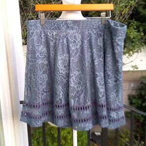 Xhilaration Skirt Women's XXL Copen Blue Lace Mini Cottagecore